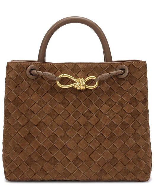 Tiffany & Fred Paris Brown Hand-Woven Suede Bag