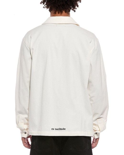 RTA White Parlan Corduroy Shacket for men
