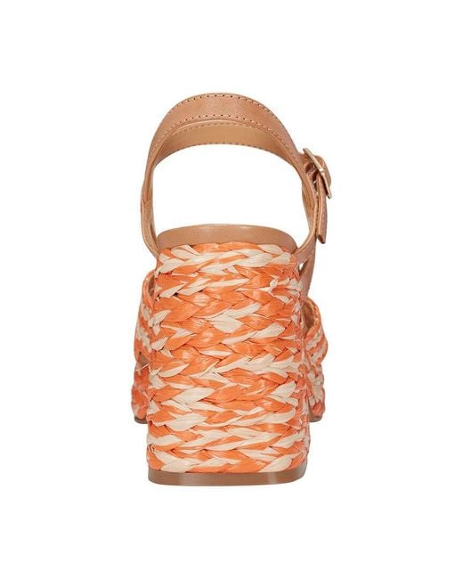 Marc Fisher Pink Juliey Leather-Trim Sandal