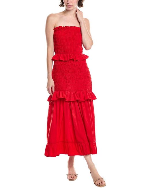 Endless Rose Red Smocked Maxi Dress