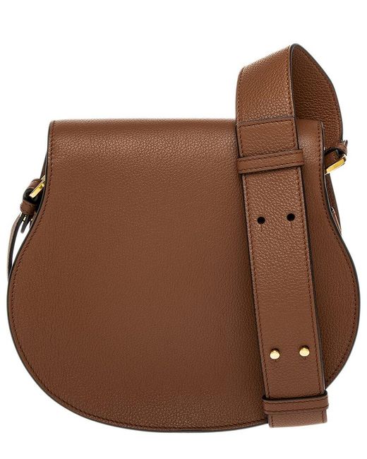 Chloé Brown Marcie Leather Saddle Bag