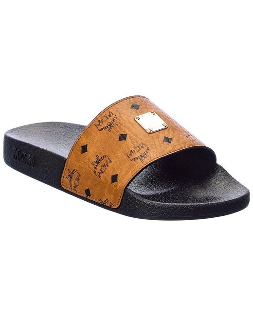 mcm visetos monogram slide