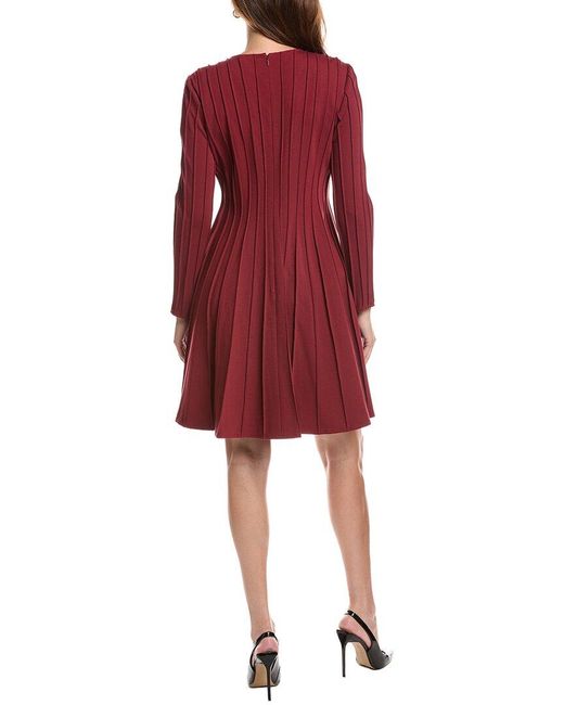 Lafayette 148 New York Red Fit & Flare Dress