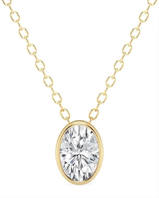 Lab Grown Diamonds Metallic 14k 0.50 Ct. Tw. Lab Grown Diamond Solitaire Pendant