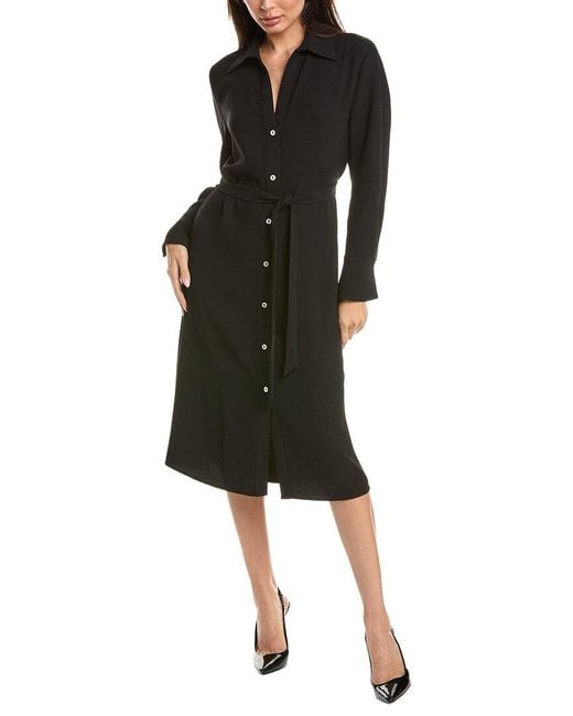 Vince Black Belted Shirtdress