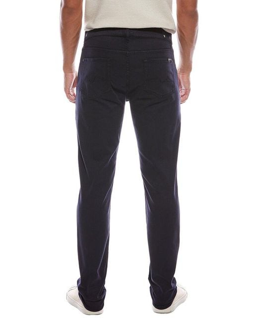 7 For All Mankind Black Slimmy Tapered Pant for men
