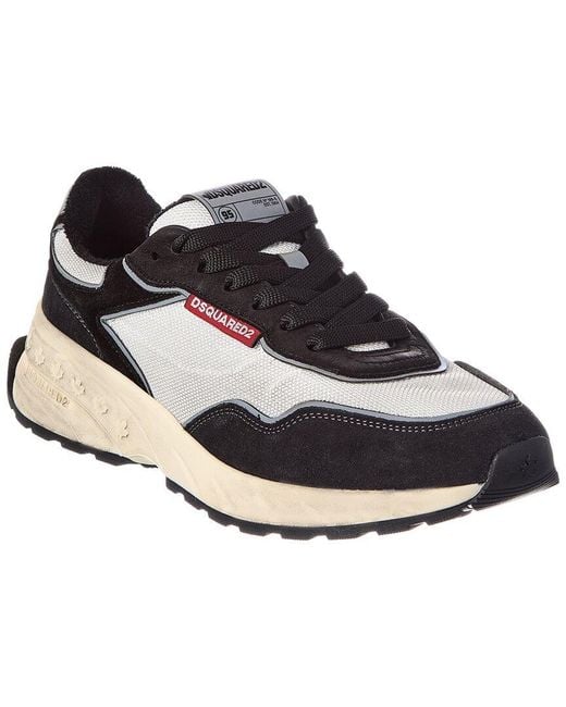 DSquared² Black Sprinter Suede & Mesh Sneaker for men