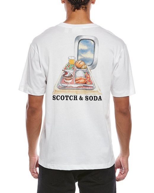 Scotch & Soda White Graphic T-Shirt for men
