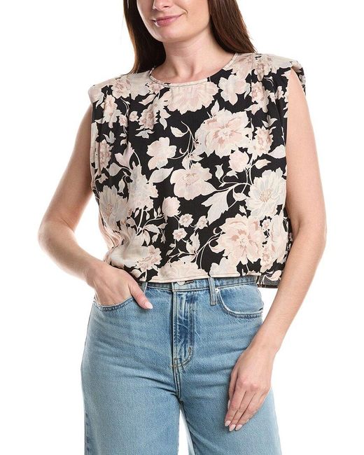 Saltwater Luxe Blue Floral Top