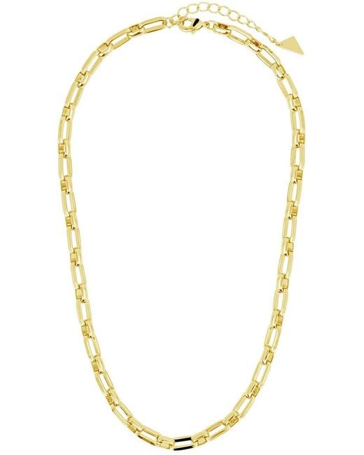 Sterling Forever Metallic 14k Plated Elara Bold Paperclip Chain Necklace