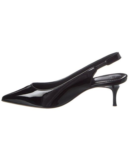 Christian Louboutin Black Sporty Kate 55 Patent Slingback Pump