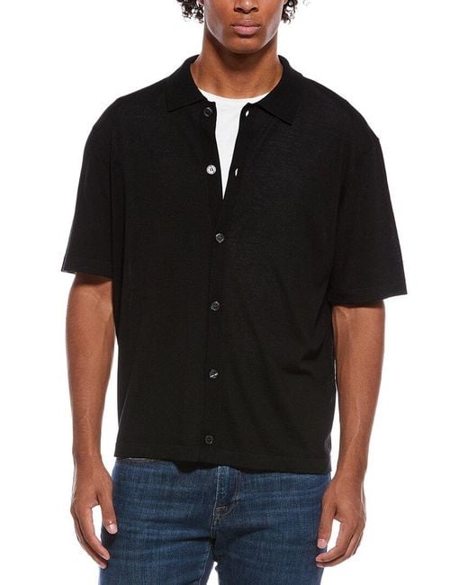 Theory Black Relaxed Sweater Shirt for men
