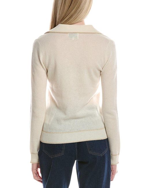 Maison Heritage White Aurore Cashmere Sweater