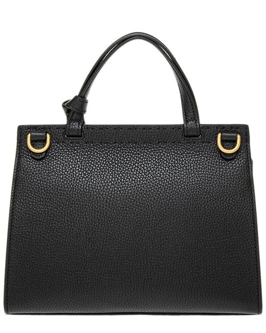 Gucci Black Gg Marmont Leather Satchel