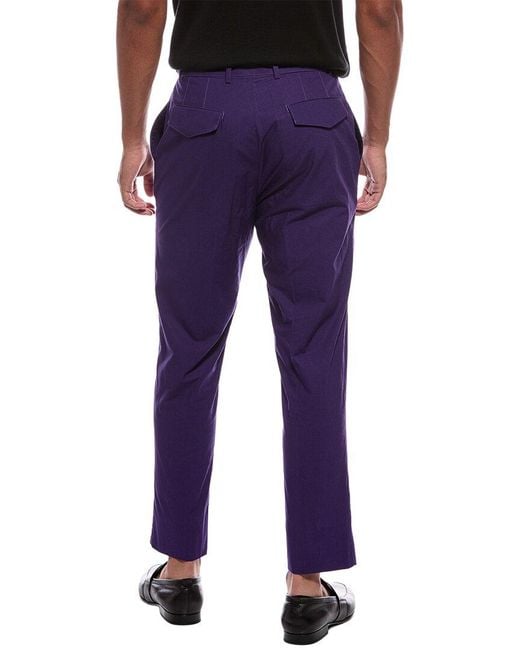 Officine Generale Blue Owen Poplin Trouser for men