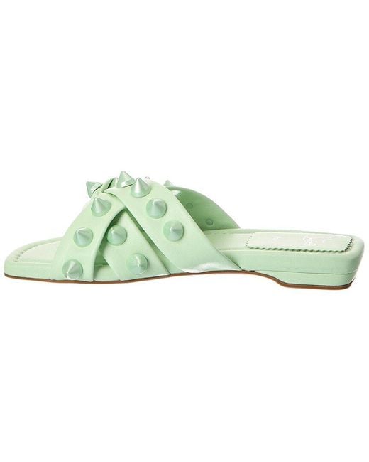 Christian Louboutin Green Miss Spika Leather Sandal
