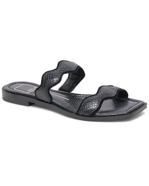 Dolce Vita Black Ilva Low Leather Sandal