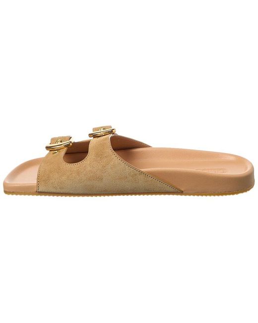 Chloé White Polly Suede Sandal
