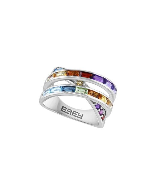 Effy Fine Jewelry White 1.78 Ct. Tw. Multi Gemstone Ring