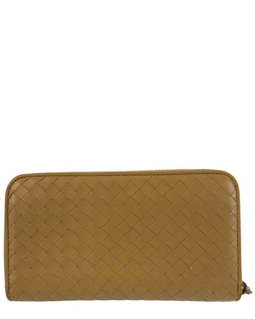 Bottega Veneta Natural Intrecciato Leather Long Wallet (authentic Pre-loved)