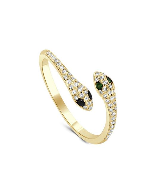 Sabrina Designs Metallic 14K 0.22 Ct. Tw. Diamond & Garnet Snake Wrap Ring for men