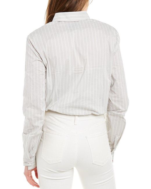 RTA White Ludovica Crop Shirt
