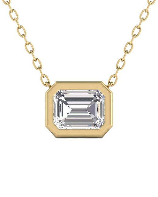 Lab Grown Diamonds Metallic 14k 1.00 Ct. Tw. Lab Grown Diamond Necklace