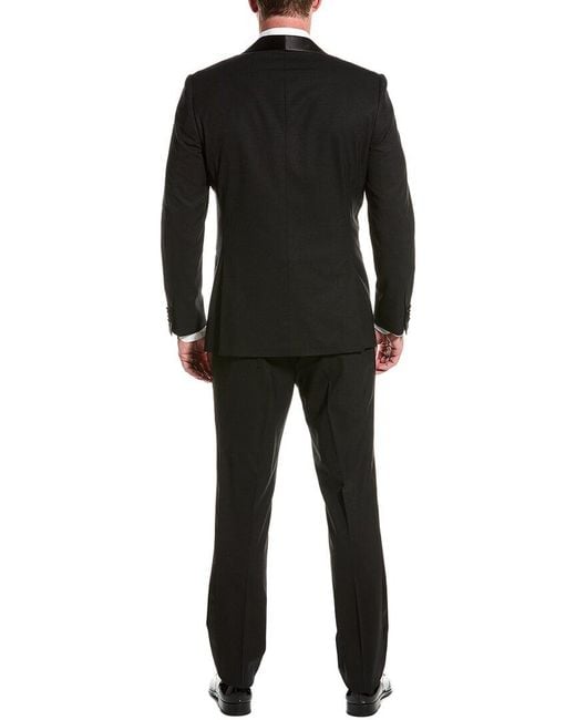 Roberto Cavalli Black 2pc Wool-blend Tuxedo Suit for men