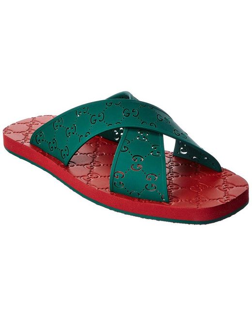 Gucci Green GG Slide Sandal for men