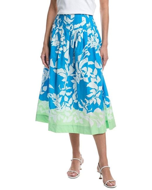 Yumi Kim Blue Palma Midi Skirt