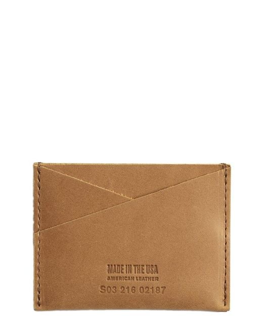 Shinola Brown Utility Usa Heritage Leather Card Case
