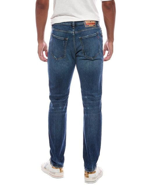 DIESEL Blue Medium Wash Straight Jean for men