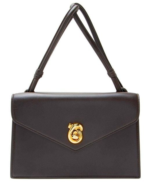 Bottega Veneta Black Lambskin Knot Lock Nodo Piano Top Handle (Authentic Pre- Loved)