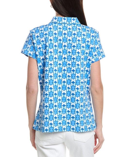 J.McLaughlin Blue Cap Top