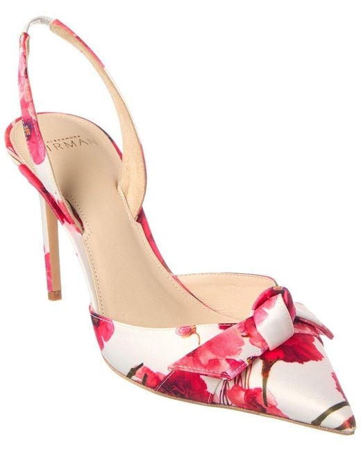 Alexandre Birman Pink Clarita 85 Satin Slingback Pump