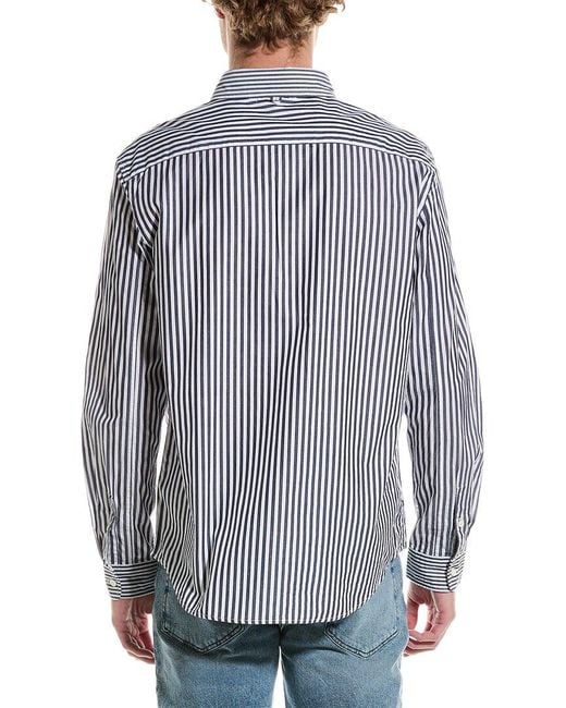 Alex Mill Blue Mixed Stripe Shirt for men
