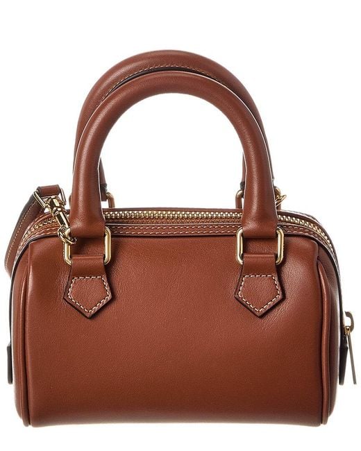 Céline Brown Mini Leather Boston Bag