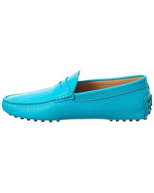 Tod's Blue Leather Driver for men