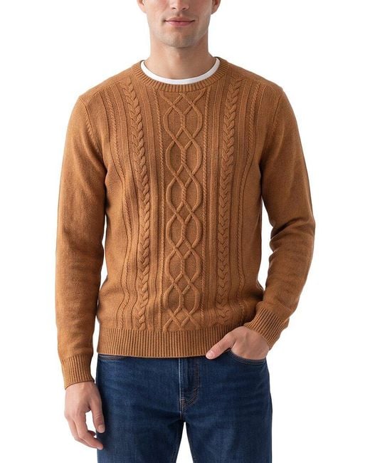 Raffi Blue Cable Wool & Cashmere-blend Crewneck Sweater for men