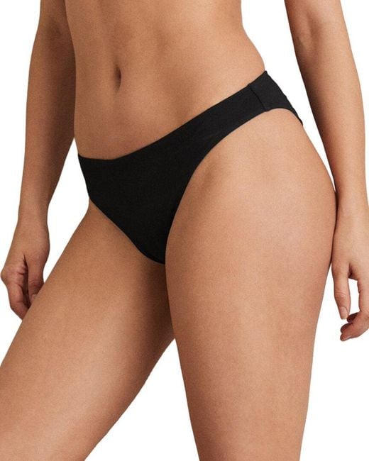 Reiss Black Carina Fixed Side Bikini Bottom