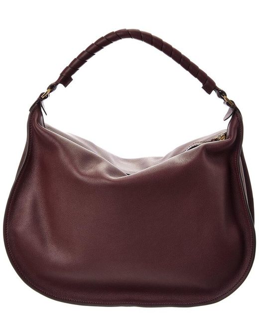 Chloé Purple Dnu Pack Marcie Leather Shoulder Bag