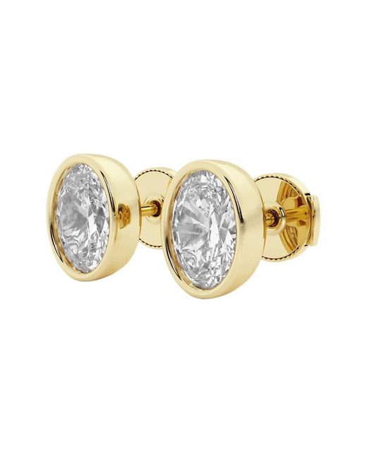 Lab Grown Diamonds Metallic 14K 3.00 Ct. Tw. Lab-Grown Diamond Studs