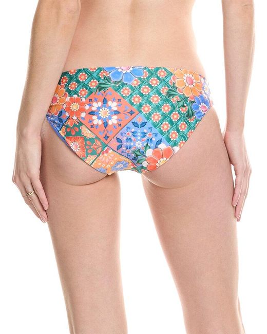 Agua Bendita Blue Audrey Tile Bikini Bottom