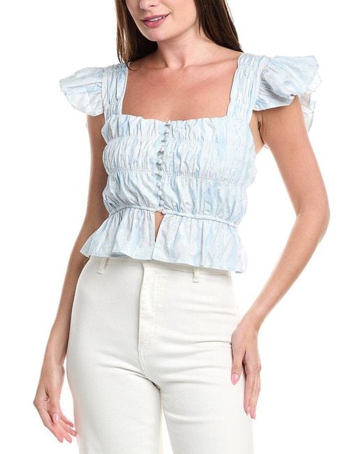 REVERIEE Blue Top