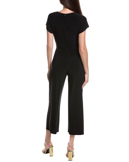 Joseph Ribkoff Black Draped Waist Jumpsuit