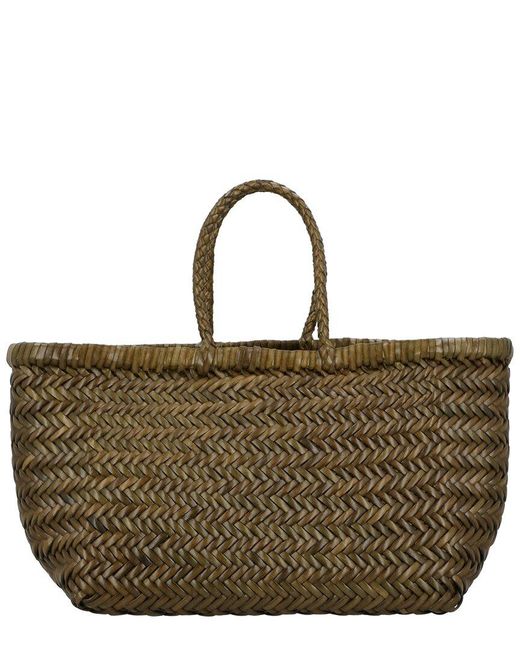 Dragon Diffusion Brown Triple Jump Small Leather Tote