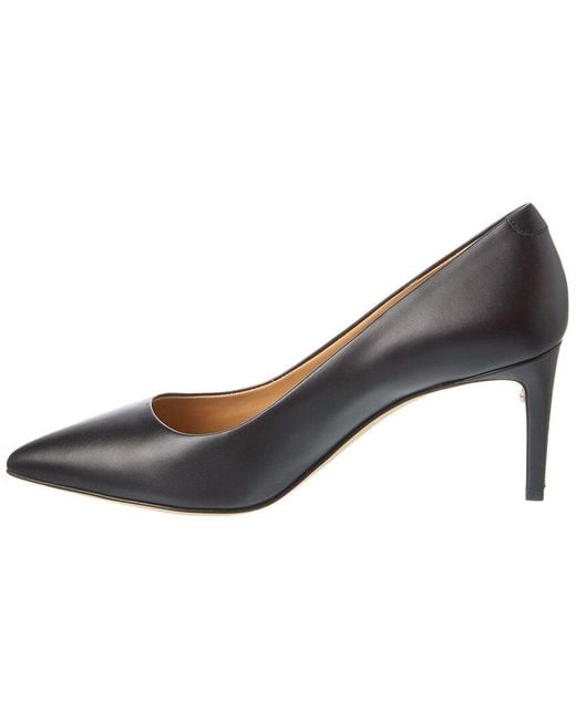 Ferragamo Blue Ilary Leather Pointy-Toe Pumps