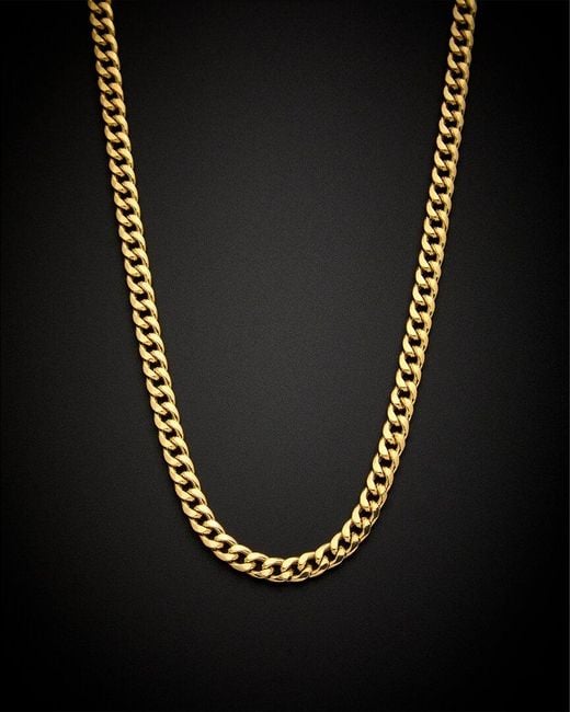 Italian Gold Black 14k Miami Cuban Necklace
