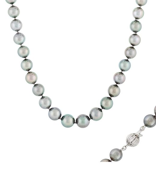 Masako Pearls Metallic Splendid Pearls 14k 8-11mm Tahitian Pearl Necklace