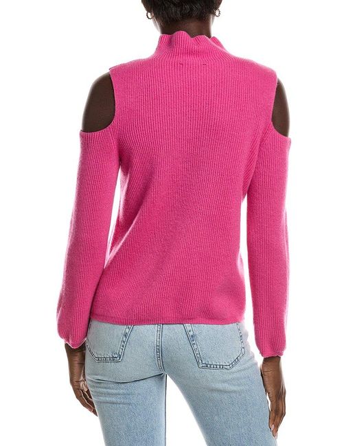 Maje Pink Cutout Cashmere Sweater